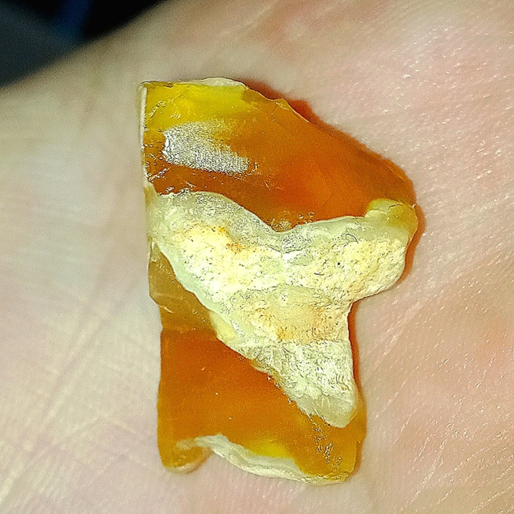 Mexican Fire Opal Rough Gemstone 22.4ct Natural UNHEATED UNTREATED GEMSTONE
